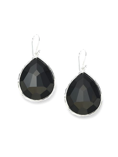 IPPOLITA - Rock Candy Black Onyx & Sterling Silver Large Teardrop Earrings