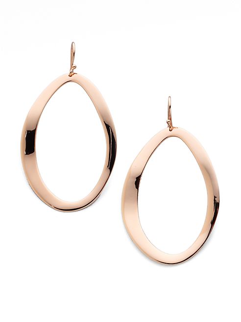 IPPOLITA - Rosé Carino Open Wavy Oval Drop Earrings