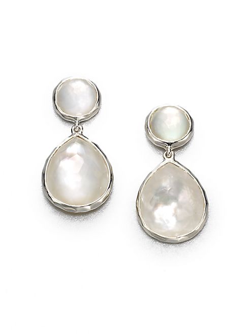 IPPOLITA - Wonderland Mother-Of-Pearl, Clear Quartz & Sterling Silver Snowman Doublet Drop Earrings