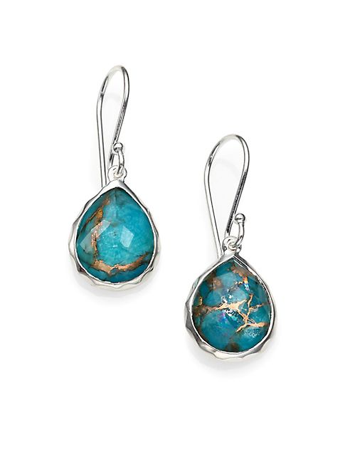 IPPOLITA - Bronze Turquoise, Clear Quartz & Sterling Silver Earrings