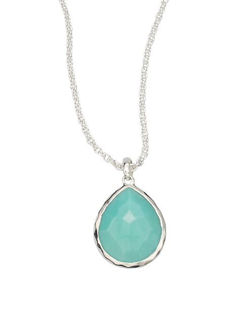 IPPOLITA - Rock Candy Turquoise & Sterling Silver Mini Teadrop Pendant Necklace