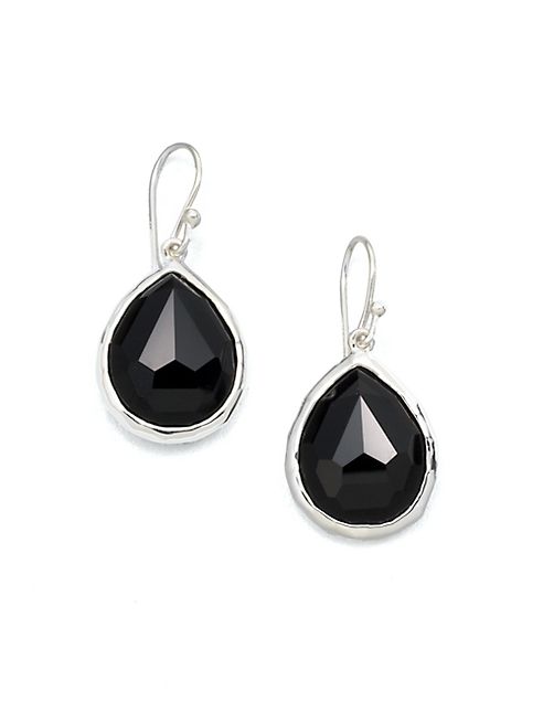 IPPOLITA - Rock Candy Black Onyx & Sterling Silver Mini Teardrop Earrings