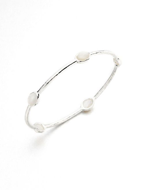 IPPOLITA - Rock Candy Mother-0f-Pearl & Sterling Silver Five-Stone Bangle Bracelet