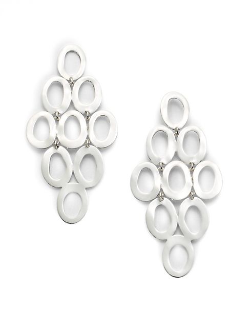 IPPOLITA - Glamazon Sterling Silver Open Oval Cascade Earrings