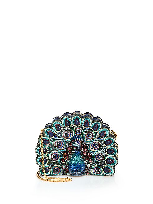 Judith Leiber - Swarovski Crystal & Sodalite Peacock Clutch