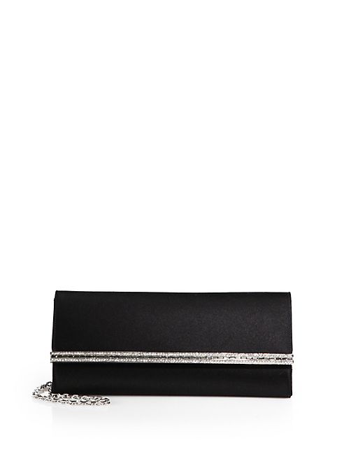 Judith Leiber - Jeweled Tuxedo Satin Clutch