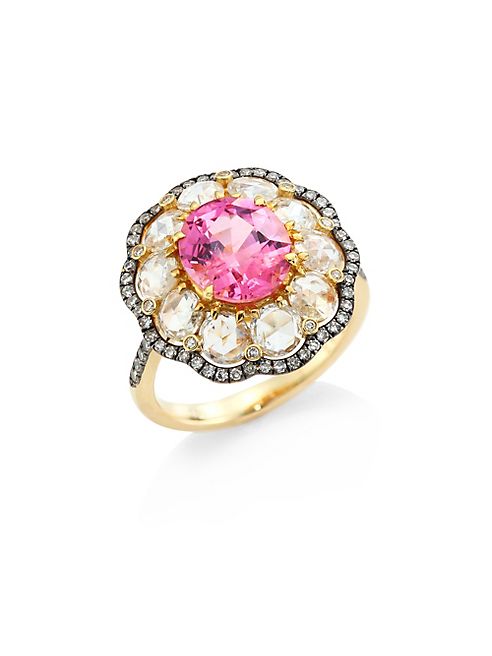 Ivy - Rose-Cut Diamond & Pink Spinel Ring