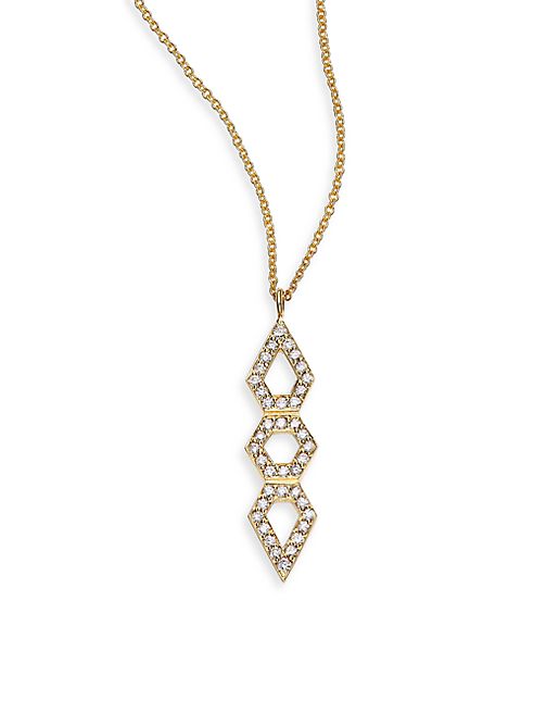 Ron Hami - Orighami Pavé Diamond & 18K Yellow Gold Totem Pendant Necklace