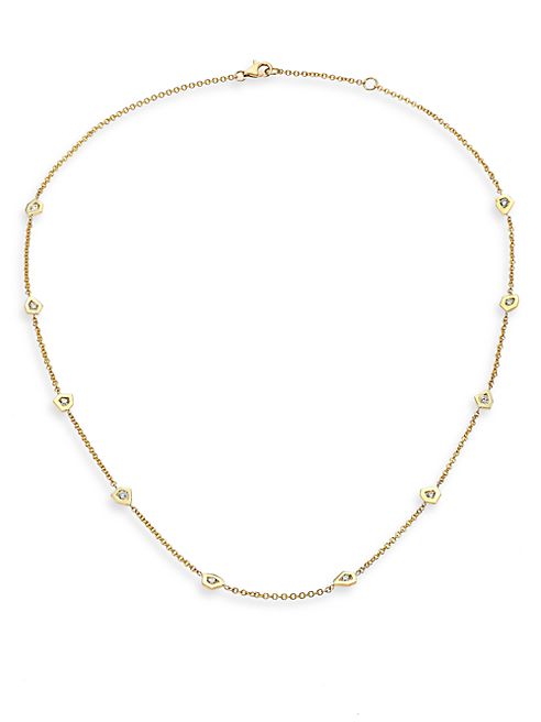 Ron Hami - Rain Diamond & 18K Yellow Gold Organic Station Necklace