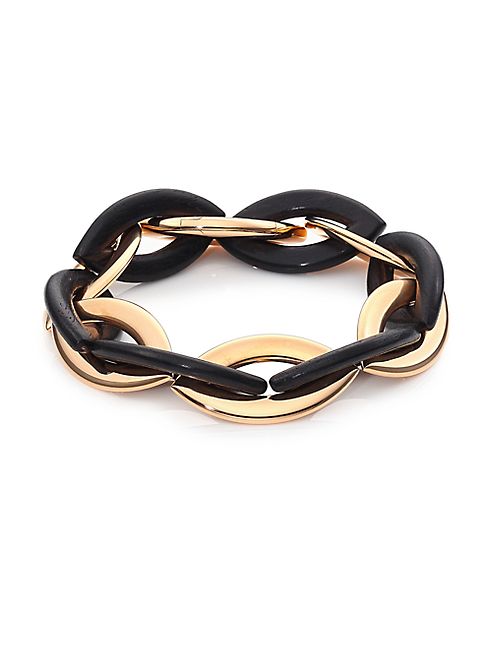 Vhernier - Doppio Senso Ebony Wood & 18K Rose Gold Marquis Chain Bracelet