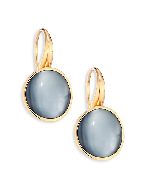 Vhernier - Giotto Piccolo Rock Crystal, Mother-Of-Pearl, Black Jade & 18K Rose Gold Earrings