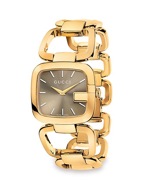 Gucci - G-Gucci Goldtone PVD Stainless Steel Open-Link Bracelet Watch