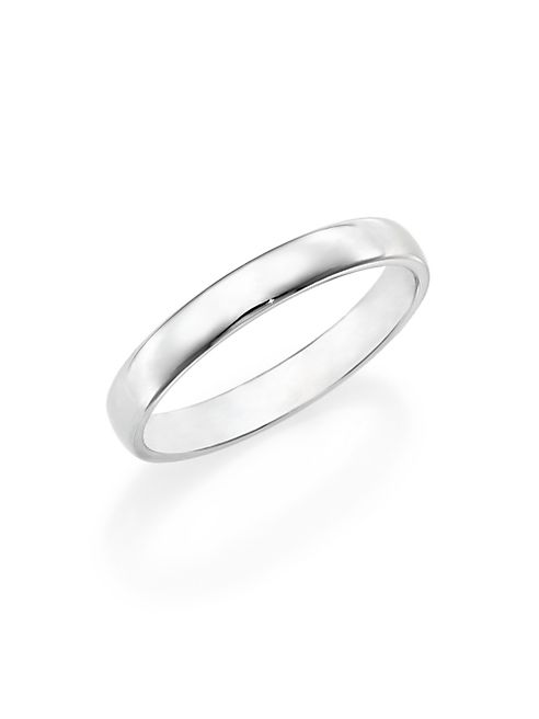 De Beers - Platinum Wide Court Wedding Band Ring