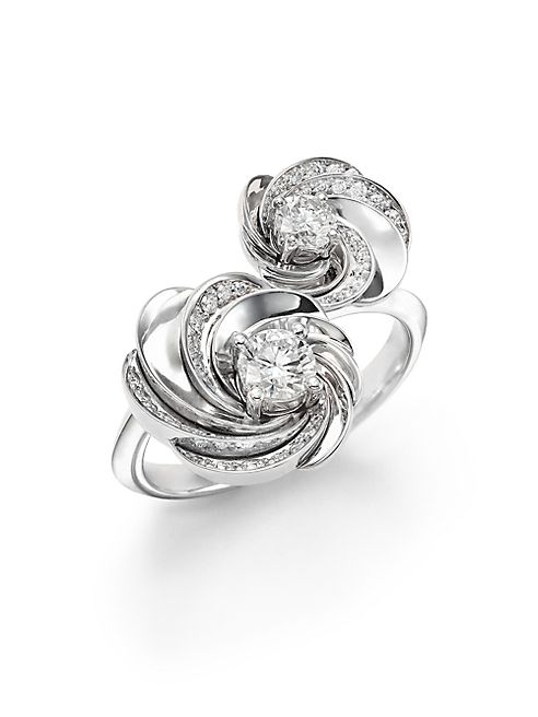 De Beers - Aria Diamond & 18K White Gold Signature Toi-et-Moi Ring