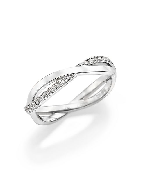 De Beers - Infinity Diamond & 18K White Gold Half Band Ring