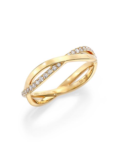 De Beers - Infinity Diamond & 18K Yellow Gold Half Band Ring