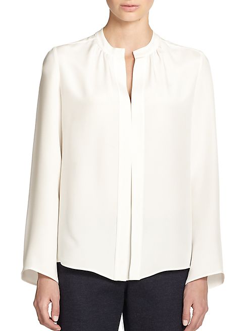 Derek Lam - Silk Nehru-Collar Blouse