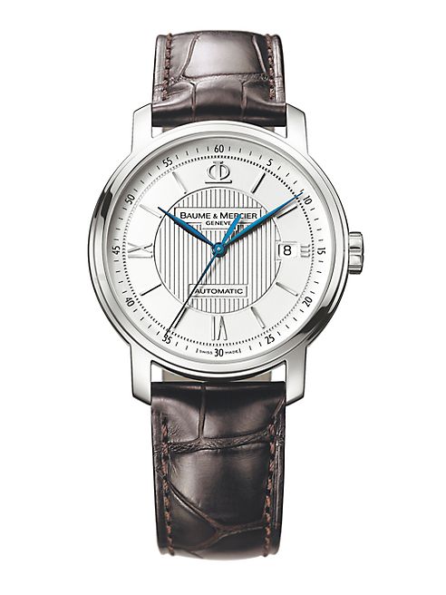 Baume & Mercier - Classima 8791 Stainless Steel & Alligator Strap Watch