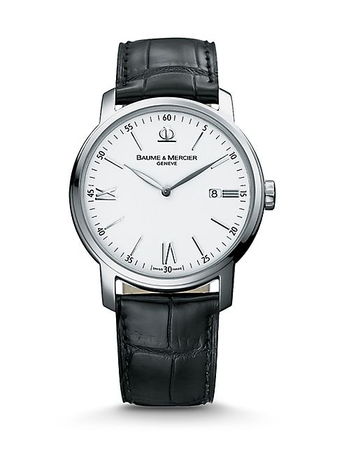 Baume & Mercier - Classima 8485 Stainless Steel & Alligator Strap Watch