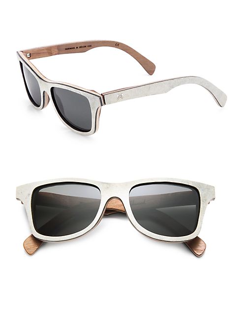 Shwood - Canby White Slate & Wood Sunglasses