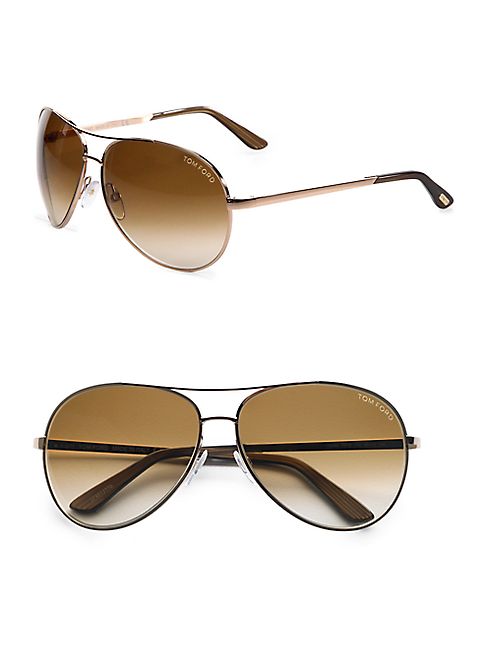 Tom Ford Eyewear - Charles Metal Aviator Sunglasses