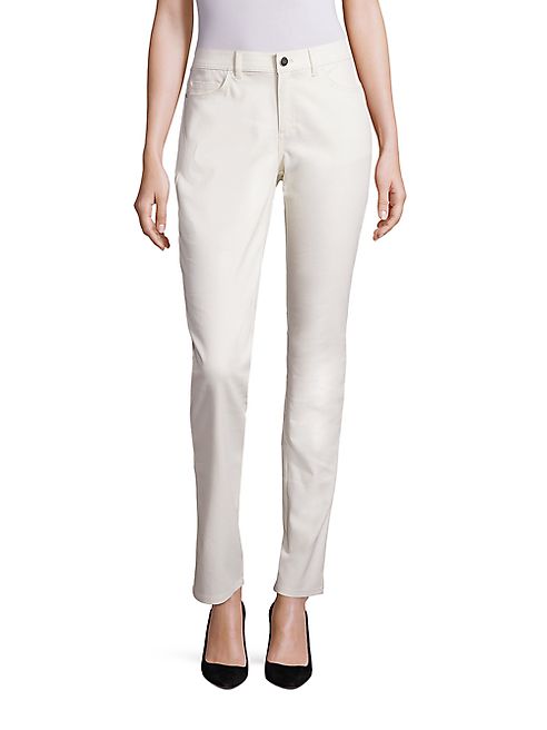 Lafayette 148 New York - Waxed Five-Pocket Skinny Jeans