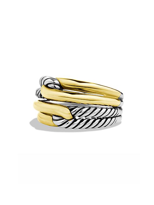 David Yurman - Labyrinth Double-Loop Ring with Gold