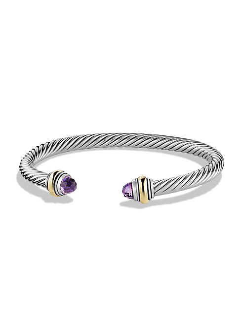 David Yurman - Cable Classic Bracelet with Amethyst and Gold