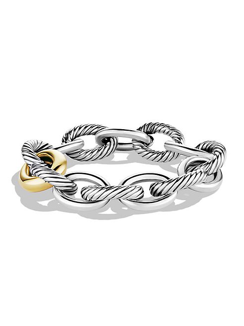 David Yurman - Oval Extra-Large Link Bracelet with Gold