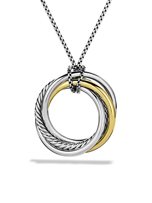 David Yurman - Crossover Pendant with Gold on Chain