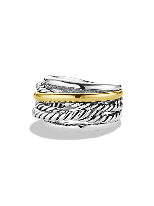 David Yurman - Crossover Narrow Ring with Gold