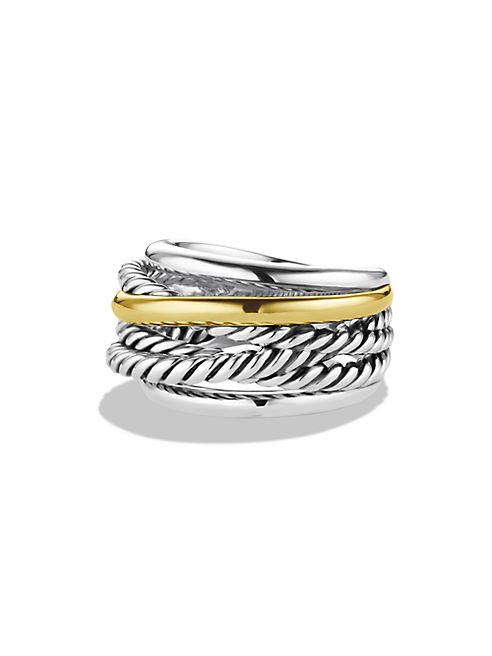 David Yurman - Crossover Narrow Ring with Gold