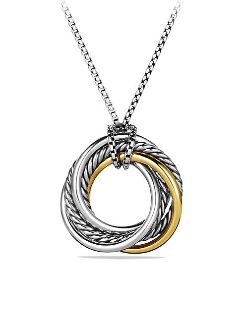 David Yurman - Crossover Small Pendant With Gold