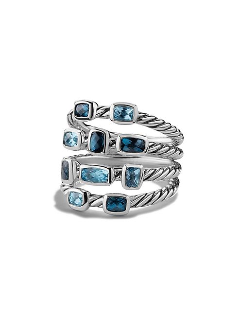 David Yurman - Confetti Ring with Blue Topaz and Hampton Blue Topaz