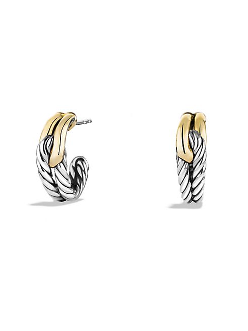 David Yurman - Labyrinth Single-Loop Earrings with Gold