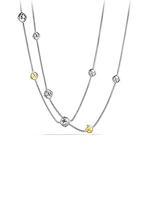 David Yurman - DY Logo Chain Necklace with Gold