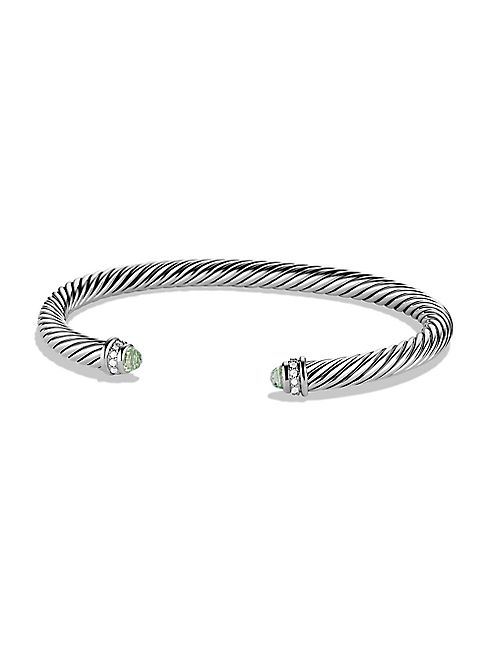 David Yurman - Cable Classics Bracelet with Prasiolite and Diamonds