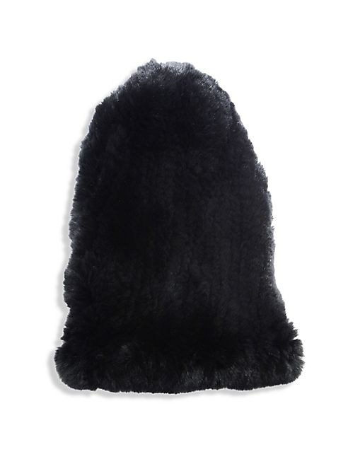 Surell - Rabbit Fur Slouch Beanie