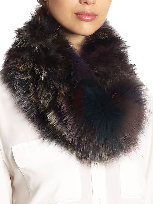 Surell - Fox Fur Loop Scarf