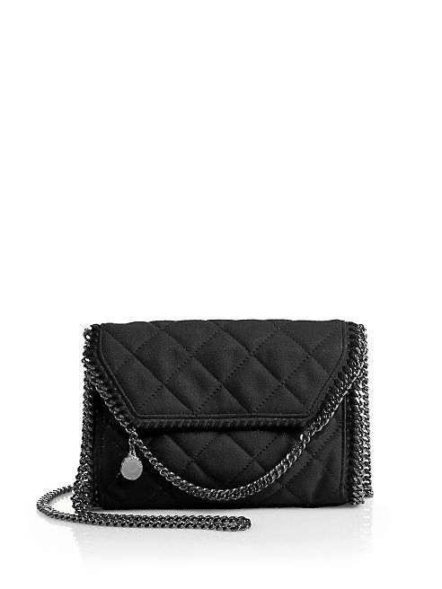 Stella McCartney - Falabella Mini Quilted Faux Suede Shoulder Bag