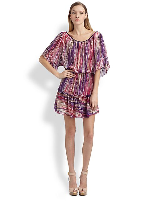 Cynthia Steffe - Striped Silk Chiffon Dress