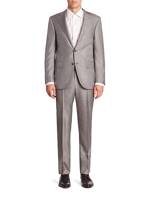 Corneliani - Textured Virgin Wool, Silk & Mohair Blend Suit