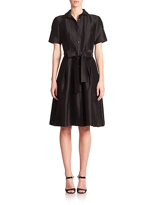 Carolina Herrera - Icon Collection Mikado Cotton & Silk Shirtdress