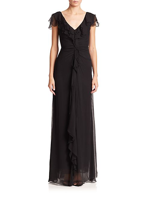 Carolina Herrera - Ruffled Silk Chiffon Dress