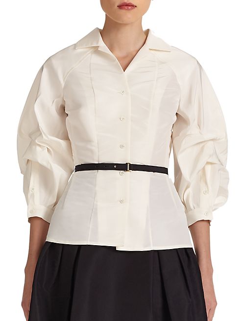 Carolina Herrera - Icon Collection Silk Blouson Blouse