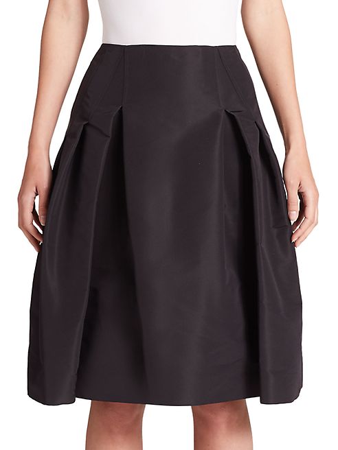 Carolina Herrera - Icon Collection Silk Faille Pleated Skirt