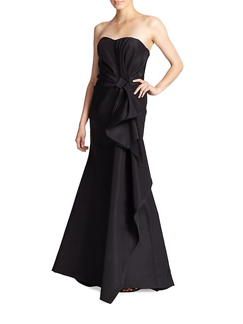 Carolina Herrera - Icon Collection Silk Falle Draped Gown