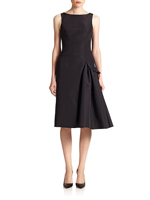 Carolina Herrera - Icon Collection Silk Faille Side-Detail Dress