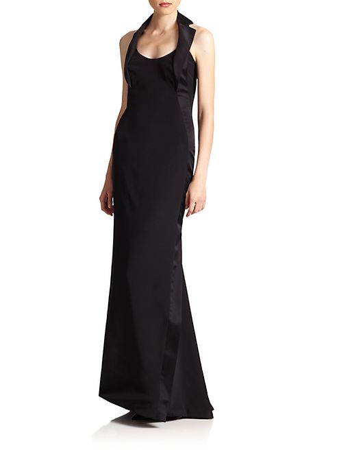 Carolina Herrera - Icon Collection Silk Tuxedo Gown