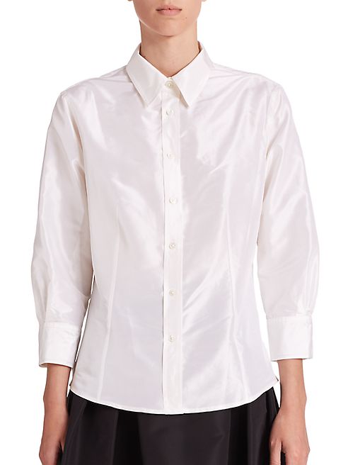 Carolina Herrera - Icon Collection Silk Taffeta Blouse